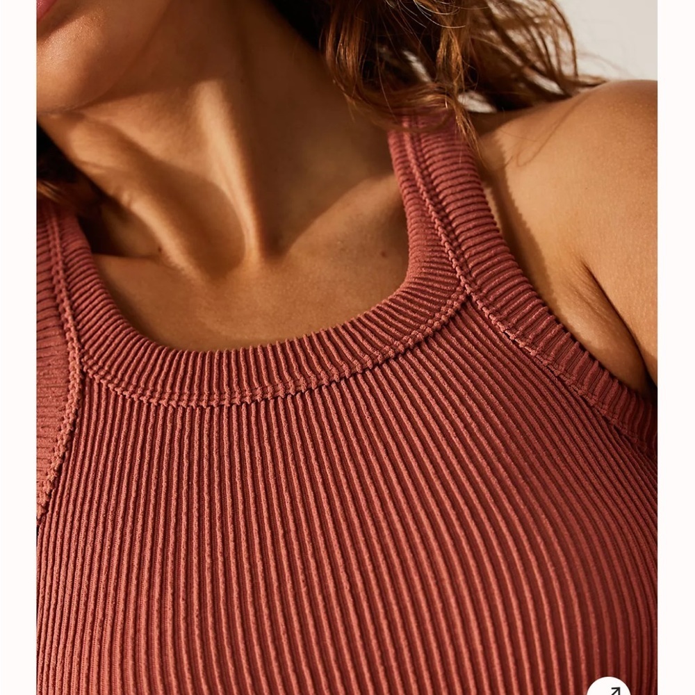 Intimately Free People Ribbed Seamless Tank in Copper Rose! NWOT - Picture 3 of 7